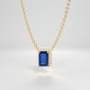 Embrace Collection Square Sapphire Pendant Yellow gold