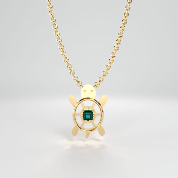 Spirit Animal Charms Turtle in Gold with chain