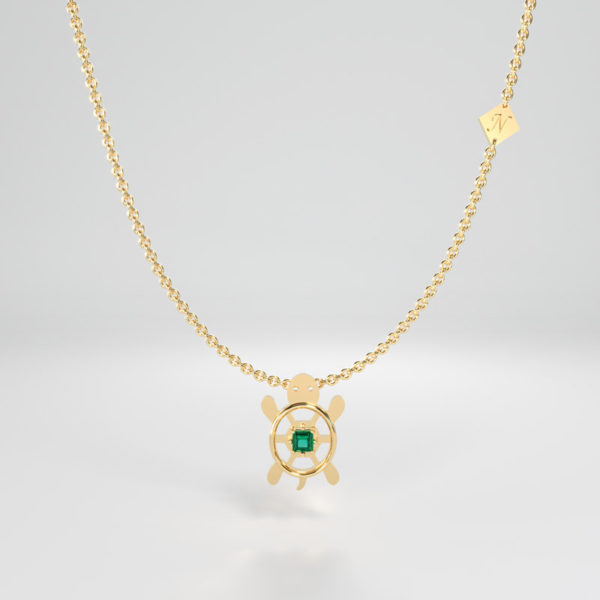 Spirit Animal Collection Turtle Charm Yellow Gold