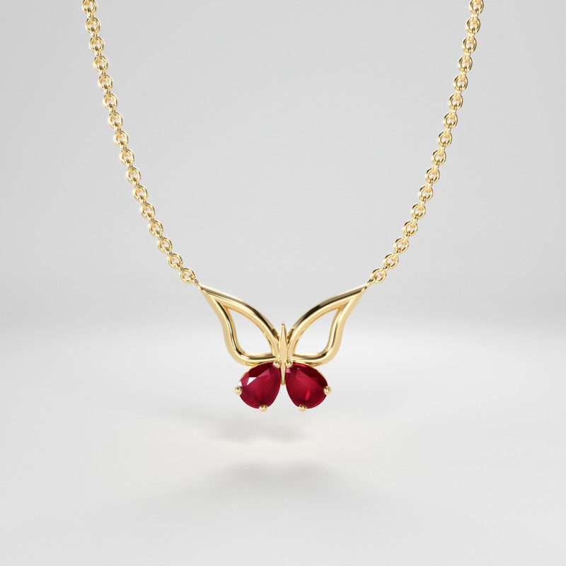 Spirit Animal Charms Butterfly in Gold with chain