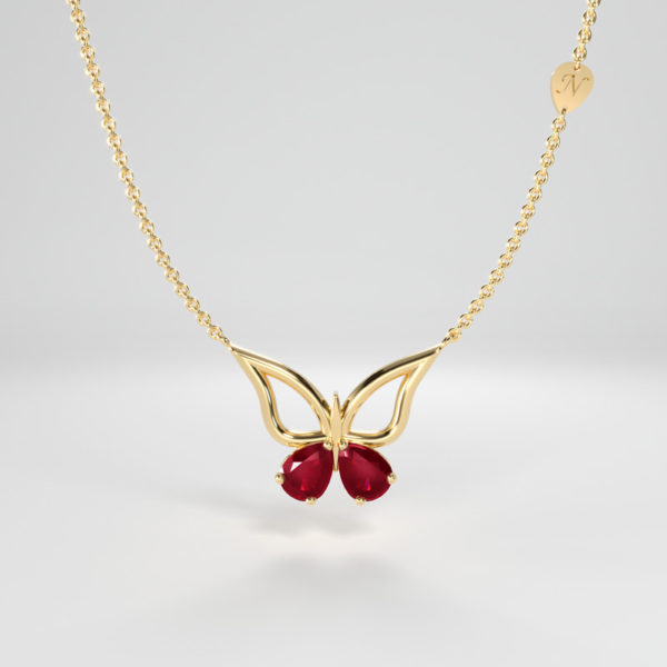 Spirit Animal Charms Butterfly in Gold with chain with tag