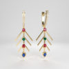 Gold "Embrace Collection Colourful Branch Earrings" - available in Yellow, white and rose gold