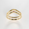 Two as one Band – Wedding bands in yellow, white or pink gold with a ruby – (9ct/14ct/18ct)