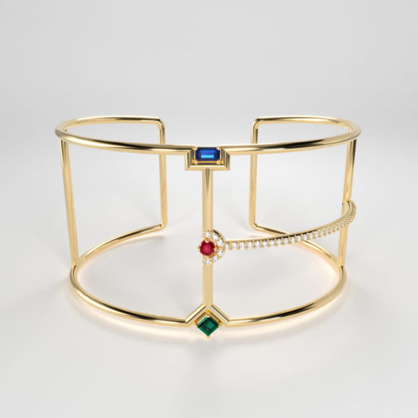 Radiance Bracelet - Bracelet in yellow, white or pink gold with rubies, sapphires and emeralds - (9ct/14ct/18ct)