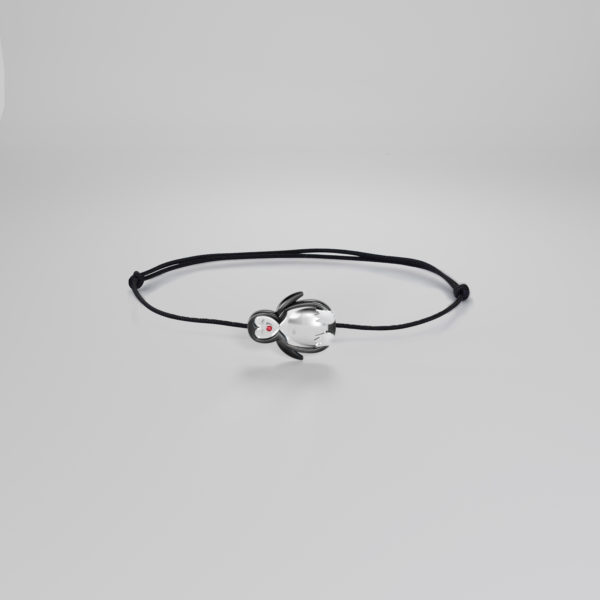Lucky Charm 2022 Penguin Bracelet - Black cord