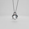 Lucky Charm 2022 Penguin Pendant - Black cord