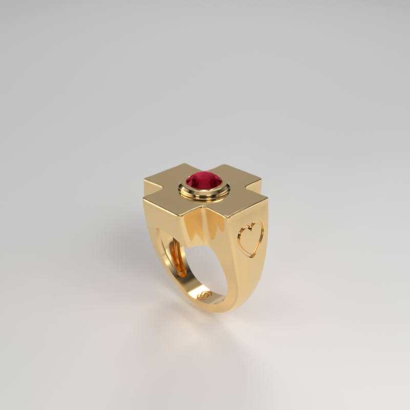 Elxis Chevalier Plus Ruby Ring