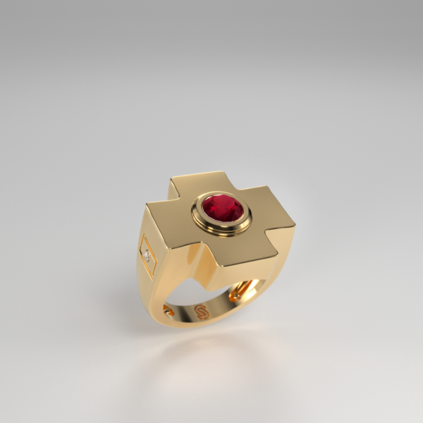 Elxis Chevalier Plus Ruby Ring